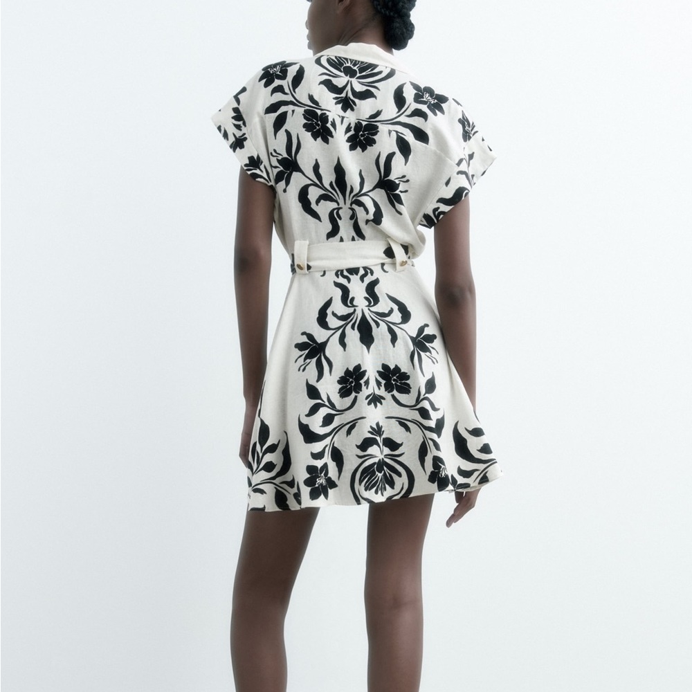 Zara Linen Mini Dress GUC